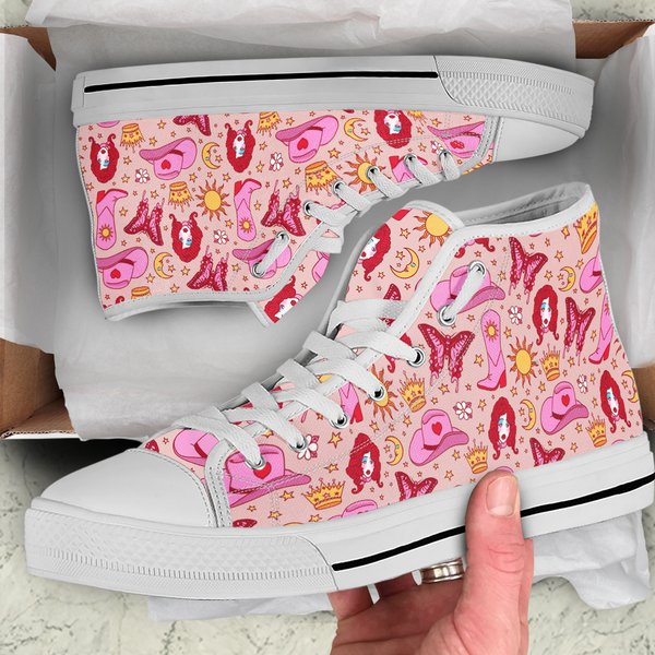 Chappell Roan High Top Sneakers, Pinkpony Midwestprincess Sneakers-image