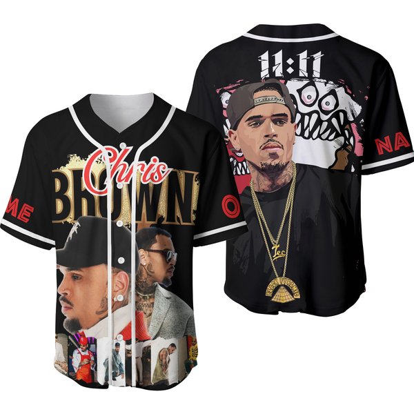 1111 Tour Best Of Chris Brown Personalized Baseball Shirt-image