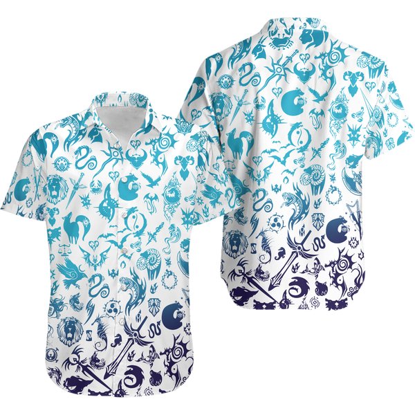 New Blue Moggle Final Fantasy Hawaiian Shirt S-5Xl-image