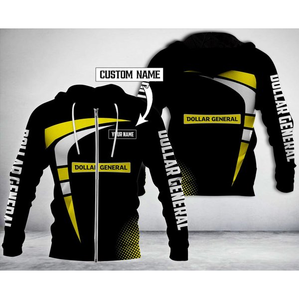 Personalized Dollar General 3d Zip Hoodie, Dollar General Zip Hoodie Hd58812