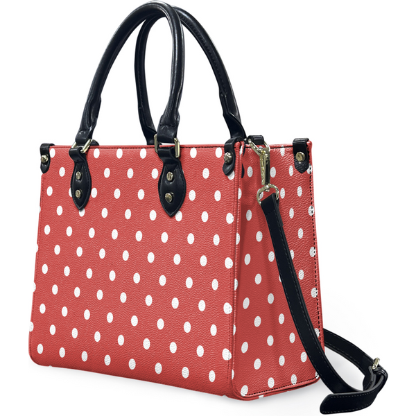 Polka-Dot Print Leather Bag, Gifts For Her-image