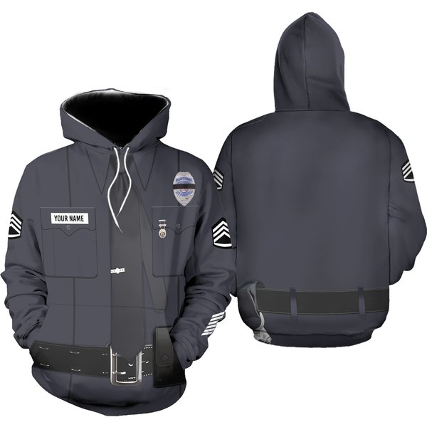 Police Full Over Print 3D Hoodie-image