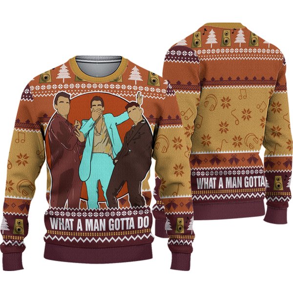 Jonas Brothers What A Man Gotta Do Ugly Xmas Sweater