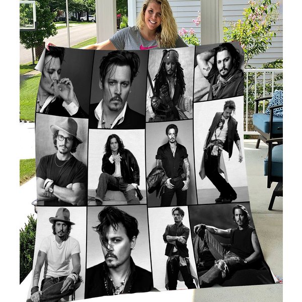 3d Printing Johnny Depp Series Soft Plush Blanket,flannel Blanket Throw Blanket
