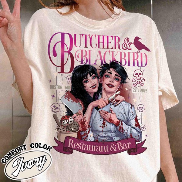 Butcher And Blackbird Tshirt, Butcher And Blackbird Shirt, Book Lover Gift, Dark Romance Soociial Clubb, Bookish Shirt-image