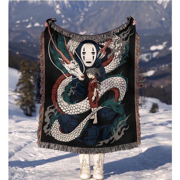 Anime Hand Woven Cozy Blanket, Manga Woven Blanket, Suitable As Snuggle Blanket Mg095-image