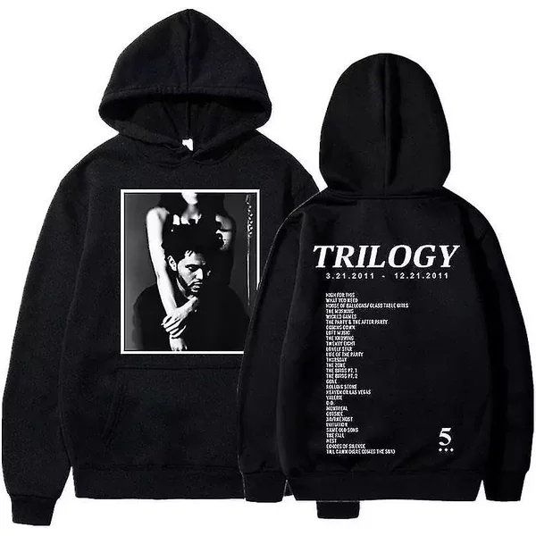 Weeknds Trilogy Music Album Graphic Hoodie Black-image