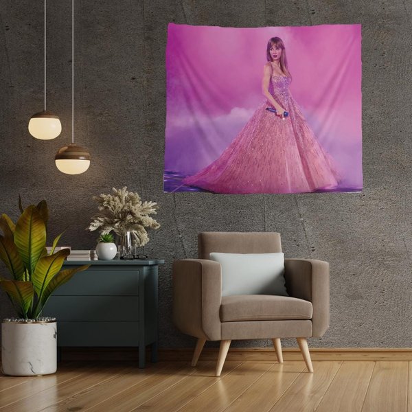 Swift Singer Indoor Wall Tapestry | Home Decoration, Music Lover Tapestry, Boho Wall Art-image