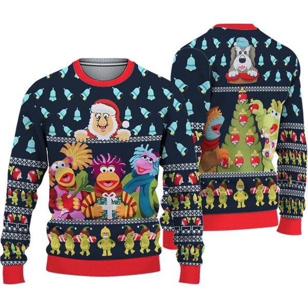 Fraggle Rock Sublimated Adult Ugly Christmas Sweater
