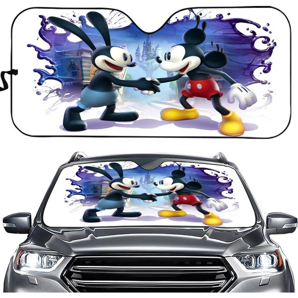 Oswald The Lucky Rabbit Windshield Sun Shade, Oswald Sunshade Car-image