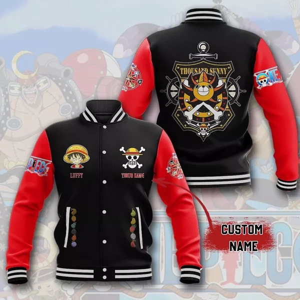 Luffy One Piece Baseball Jacket For Fan-image