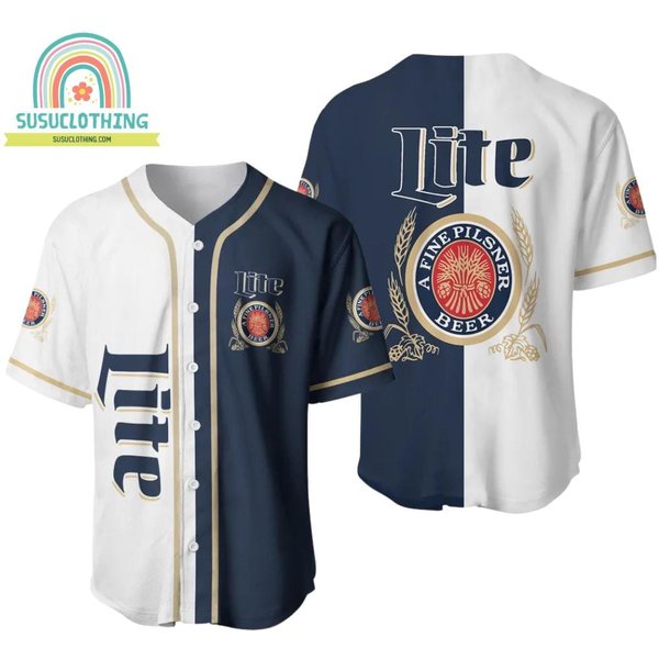 Personalized Lite Beer Baseball Jersey, Lite Beer Baseball Jersey-image
