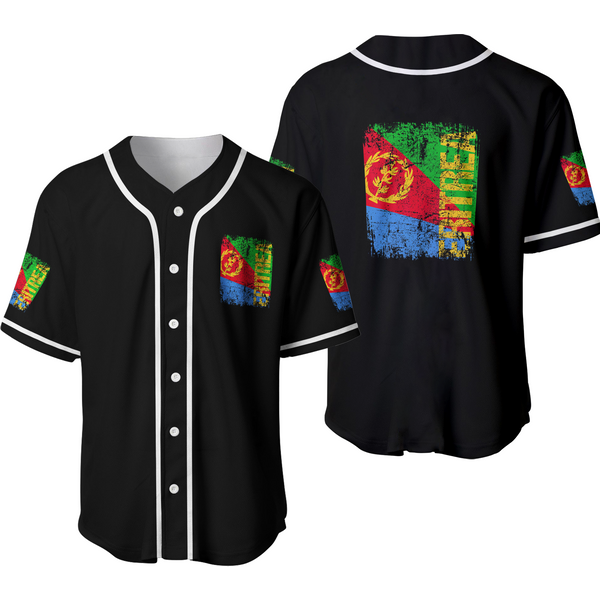 Eritrea Flag Distressed Eritrea Baseball Jerseys-image