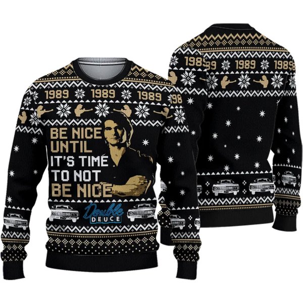 Road House Ugly Sweater, Be Nice Until It's Time To Not Be Nice Ugly-image