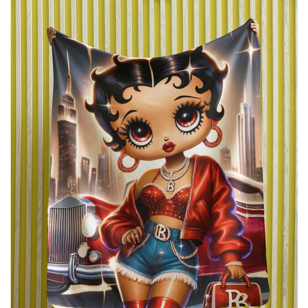 Betty Boop Red Fleece Blanket