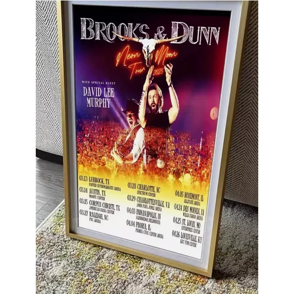 Brooks &Amp; Dunn Neon Moon Tour 2025 Music Poster-image
