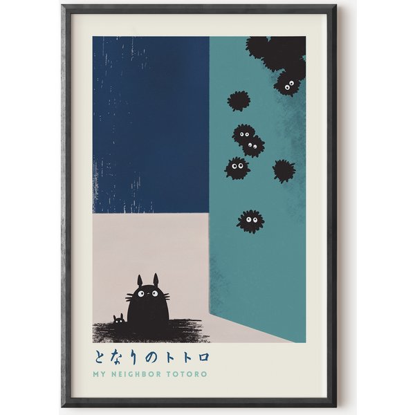 My Neighbor Totoro Poster, Susuwatari Minimalist Studio Ghibli Gift-image