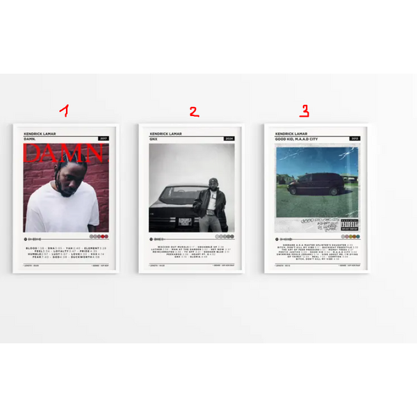 Kendrick Lamar - Gnx, Good Kid, M.A.A.D. City, Damn Album Set Poster / Music Gift / Music Wall Decor / Album Cover Art-image
