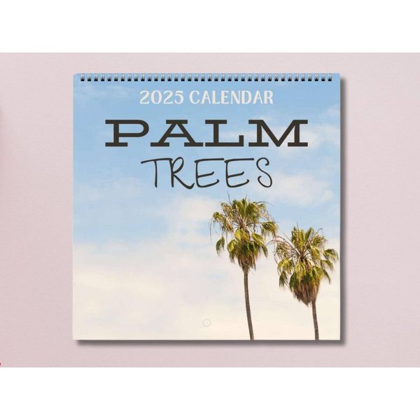 2025 Tropical Palm Trees Photography Wall Calendar, Beach House-image