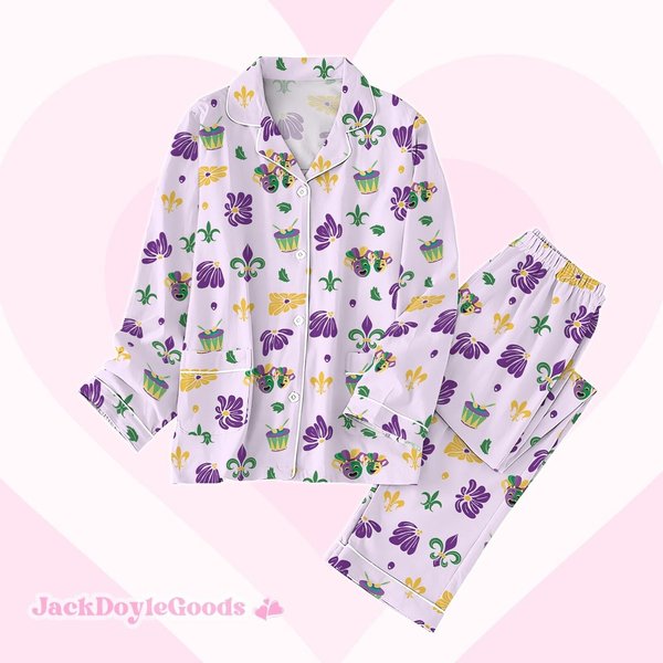 New Orleans Cruise Pajamas For Party, Mardi Gras Carnival Pajamas Family-image