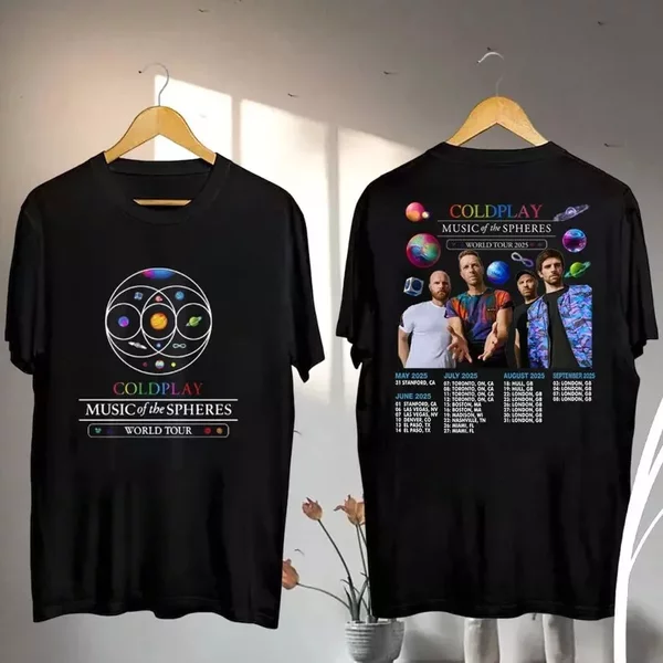 Coldplay Band 2025 Concert, Coldplay Music Of The Spheres Tour 2025 Shirt-image