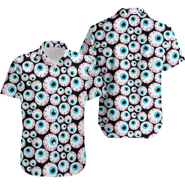 Creepy Halloween Eyeballs Hawaiian Shirt-image