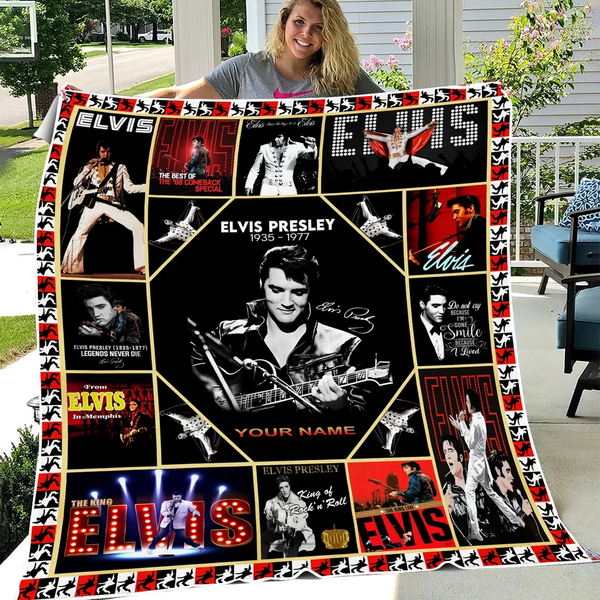 Personalized Elvis Presley Blanket-image
