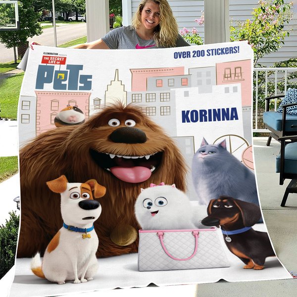 The Secret Life Of Pets Blanket, Secret Life Of Pets Custom Blanket, Cartoon Character-image