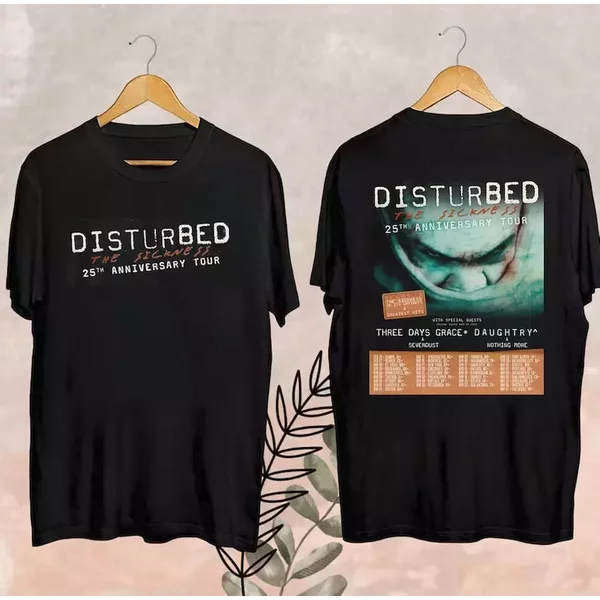 Disturbed The Sickness 25Th Anniversary Tour Date 2025 Tshirt-image