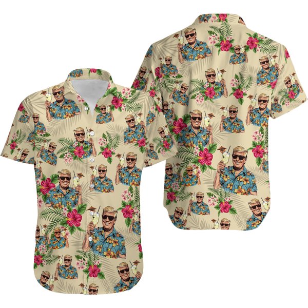 Funny Trump 2024 Hawaiian Shirt Presidential Election 2024 Trump Shirt Summer-image