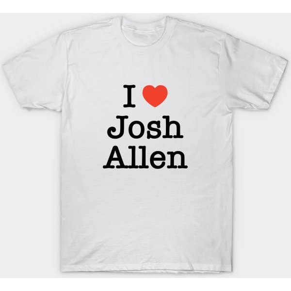 I Love Josh Allen Vintage Slogan - Josh Allen - T-Shirt-image
