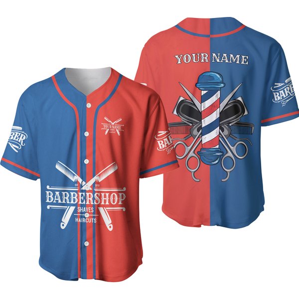 Personalized Baber Shop Baseball Jersey Hairdresser Baseball-image