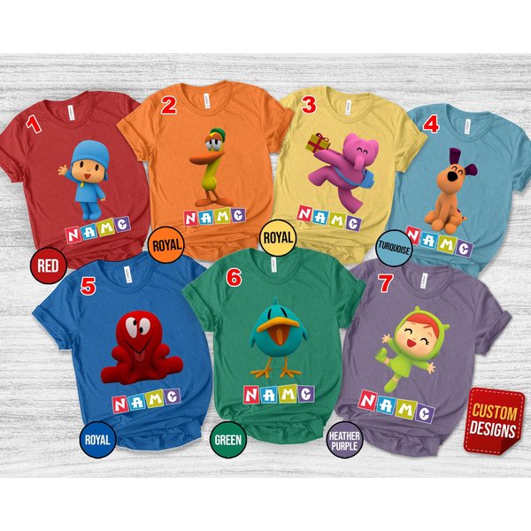 Custom Pocoyo Birthday Shirt/Pocoyo Family Shirt-image