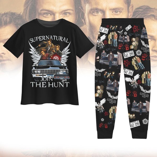 Supernatural Pajamas, Dean Winchester Women Pajamas, Winchester Brothers Shirts-image