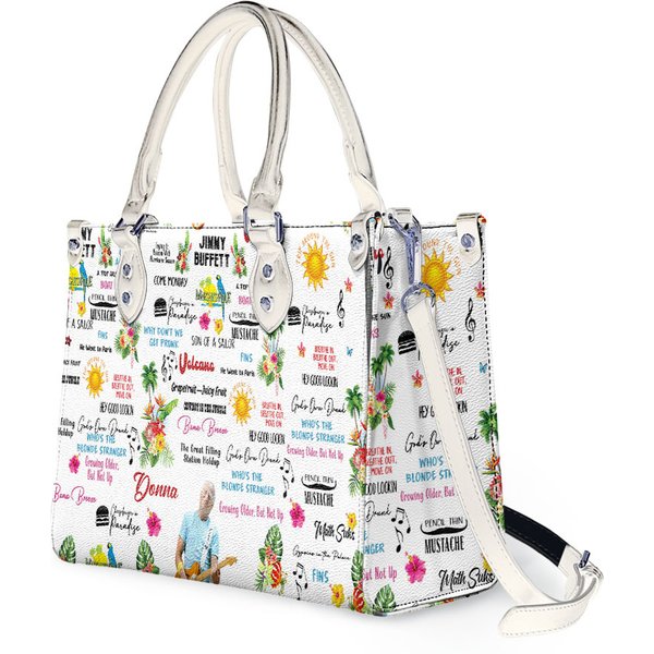 Jimmy Buffett Leather Shoulder Handbag-image