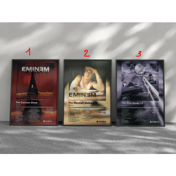 Eminem Album Cover Posters - 3 Rap Posters - Hip Hop Art Prints - Music Wall Decor - Album Artwork-image