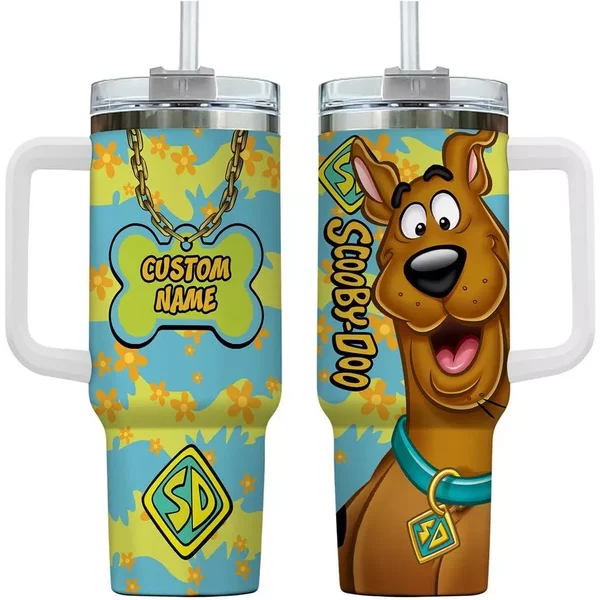Personalized Scooby Doo 40Oz Tumbler With Handle, Scooby Doo Tumbler-image