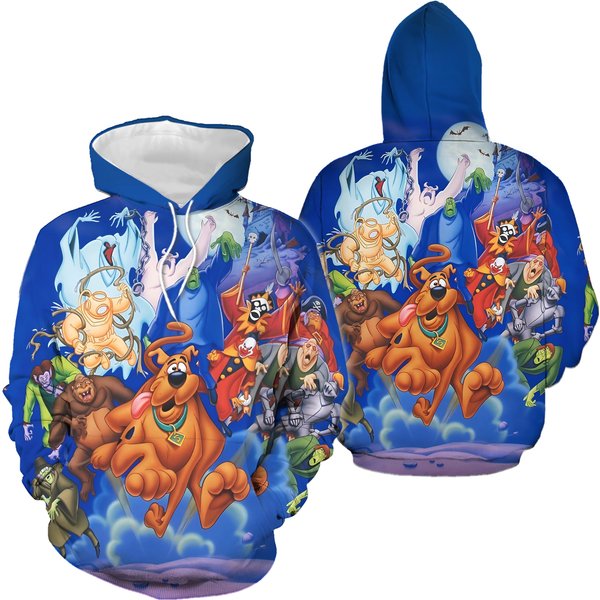 Scooby Doo Friends Running Where Are You Hoodie 3D-image