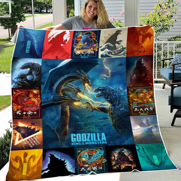 Throw Blanket King Of The Monsters God Zilla Fleece Blanket