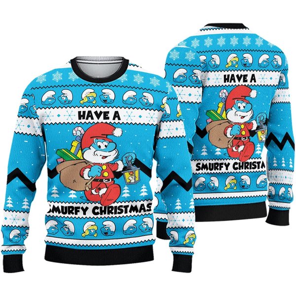 Have A Smurfy Christmas Ugly Sweater-image