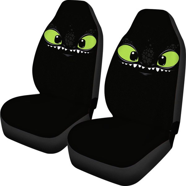 Toothless Car Seat Covers, Front Auto Seat Covers-image