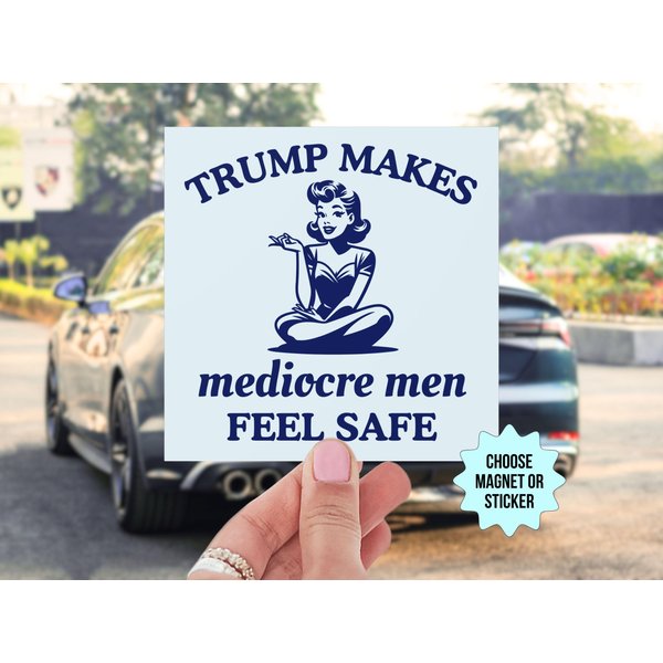 Funny Anti Trump Car Magnet/Bumper Sticker-image