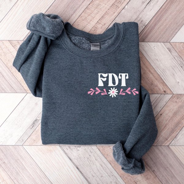 Fdt Sweatshirt,Anti-Trump Crewneck Sweatshirt,Floral Feminist Shirt-image