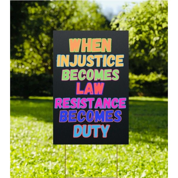 Resistance Yard Sign, Political Activists, Save Democracy, Anti Trump-image