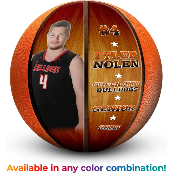 Custom Photo Basketball | Custom Basketball Senior Gift | Gifts For Fans | Courtside-image