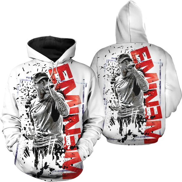 Men Hoodie Rapper Eminem 3D Hoodie-image