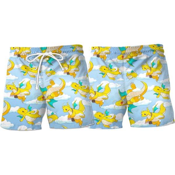Dragonite Cute Hawaiian Shirt - Electric Type Aloha Shirt-image