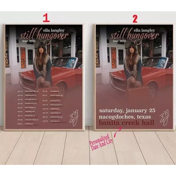Custom Ella Langley Still Hungover Tour 2025 Poster-image