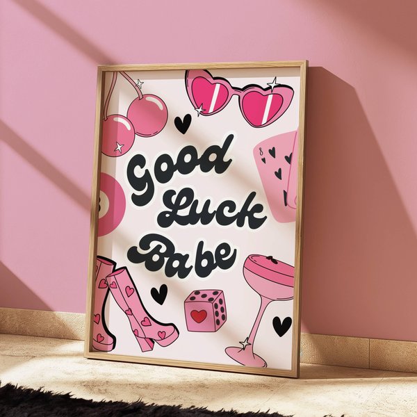 Chappell Roan Art Print, Good Luck Babe Print-image