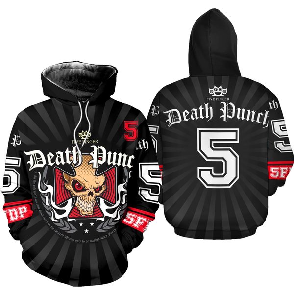 Hot Five Finger Death Punch 3D Printed Lightweight Hoodie-image